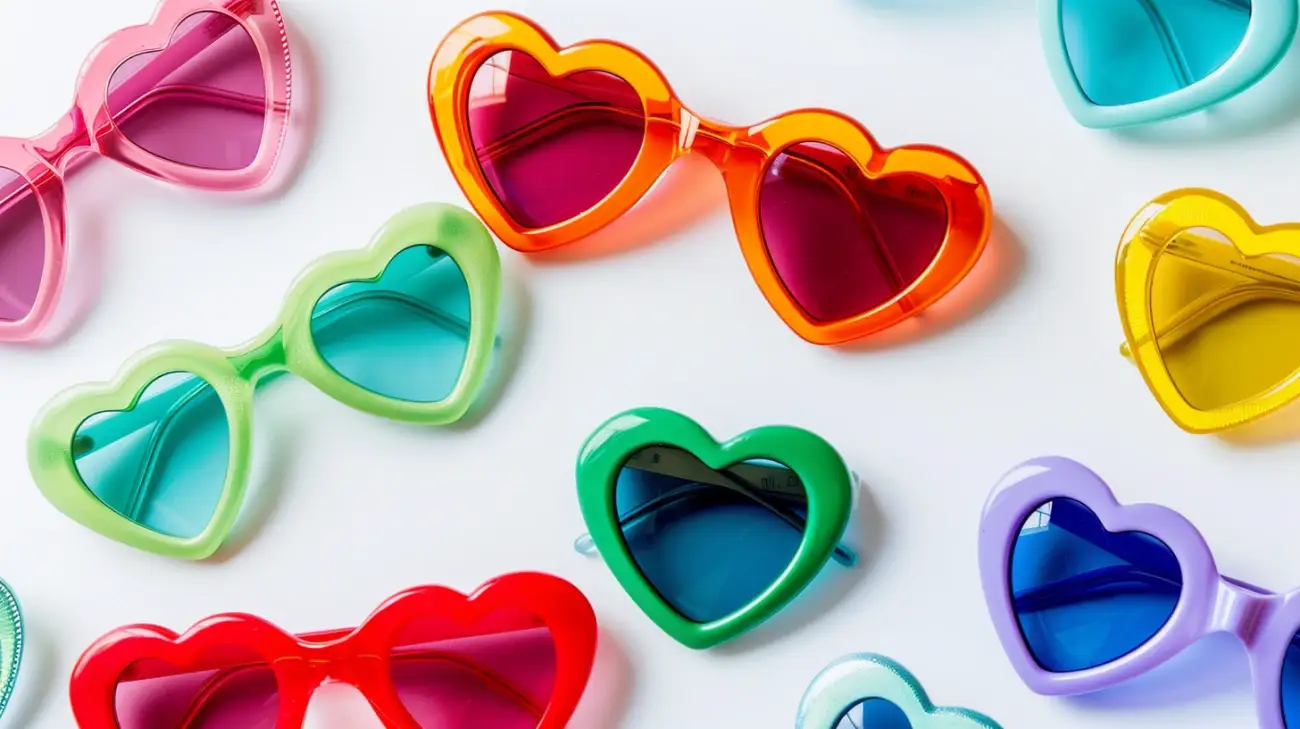 Zdjęcie Urocze i bezpieczne okulary w kształcie serduszek dla najmłodszych