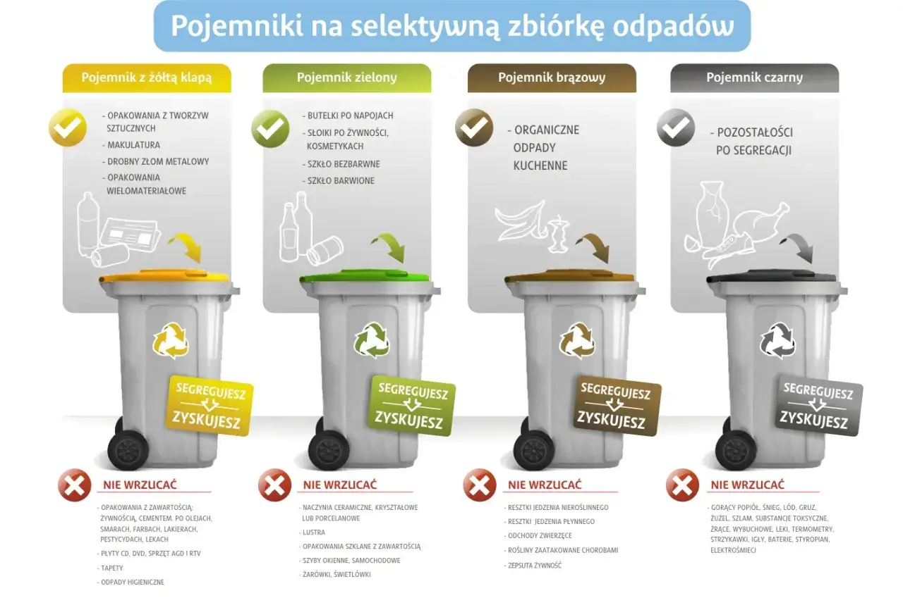 Zdjęcie Jakie pojemniki do segregacji śmieci? Sprawdź, co wrzucać!