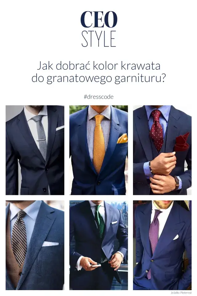 Zdjęcie Jak dobrać krawat do granatowego garnituru - 5 sprawdzonych porad