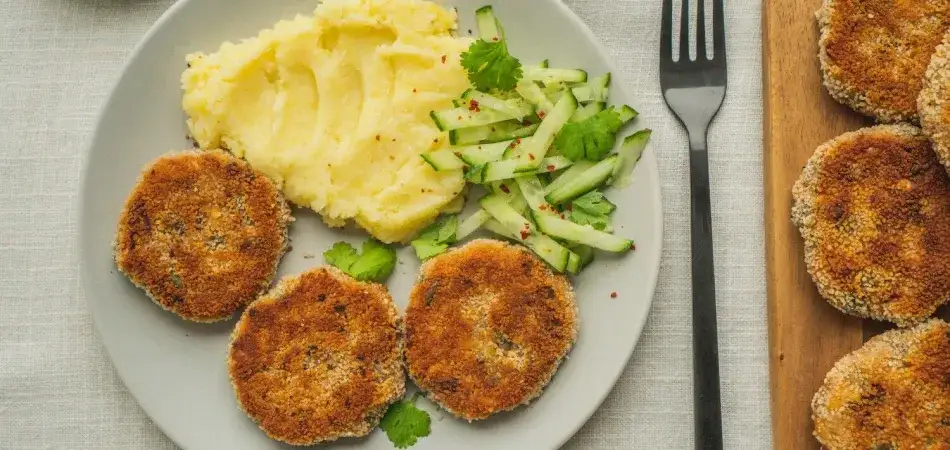 Zdjęcie Kotlety z soczewicy i pieczarek - Przepis na kotlety pieczone