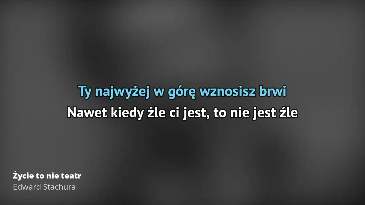 Zdjęcie Życie to nie teatr - interpretacja wiersza Edwarda Stachury
