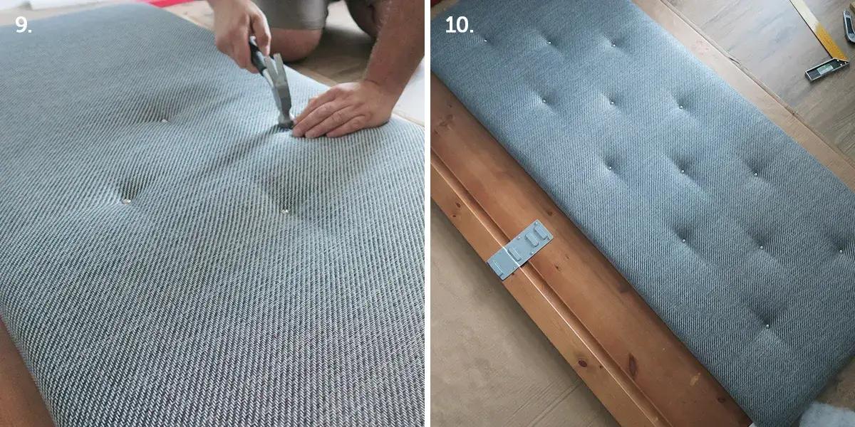 Zdjęcie Pikowane wezgłowie łóżka - zrób to sam krok po kroku