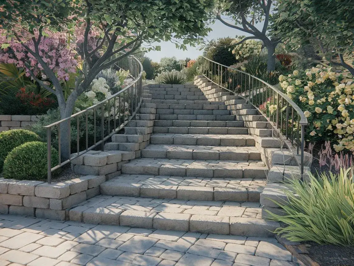 Zdjęcie Ile kosztuje zrobienie schodów z kostki? Prawda, która cię zaskoczy