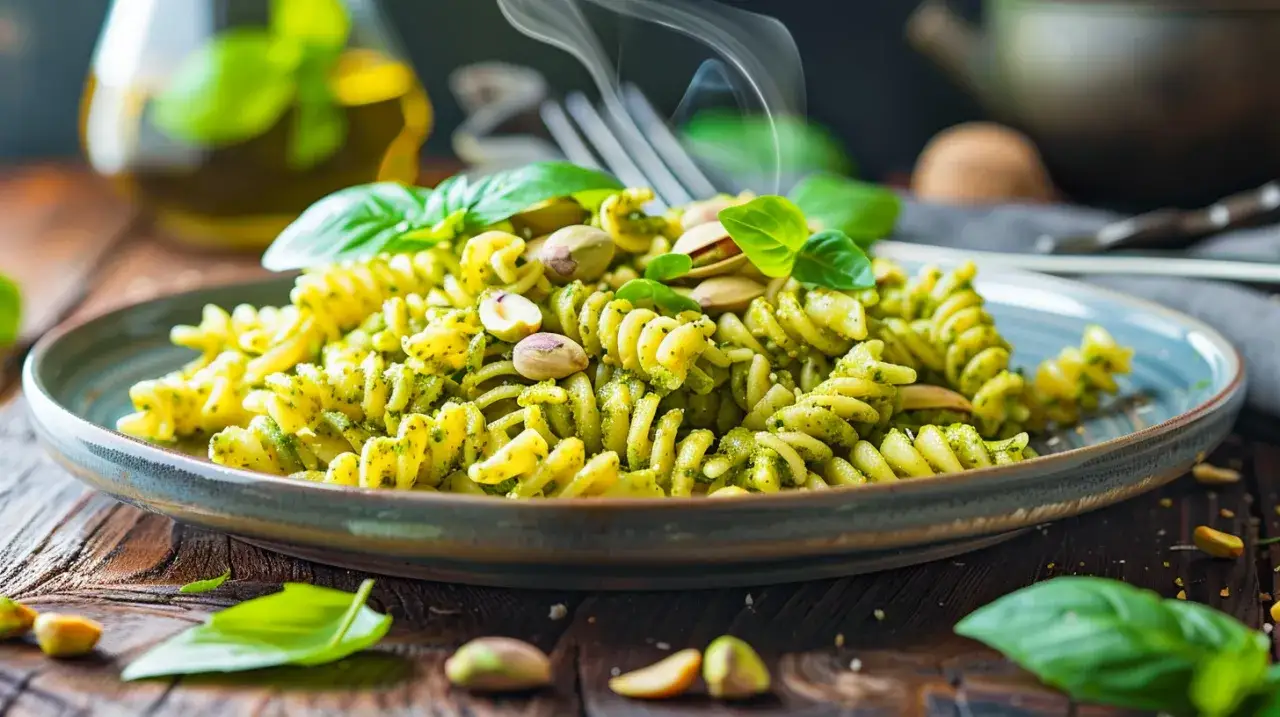 Zdjęcie Makaron z pistacjami - Przepis na pyszny makaron z pesto pistacjowym