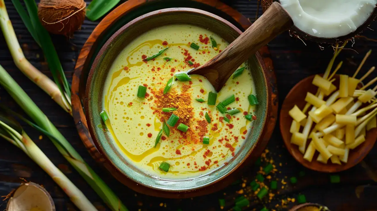 Zdjęcie Sos z mleka kokosowego, curry paste i limonki