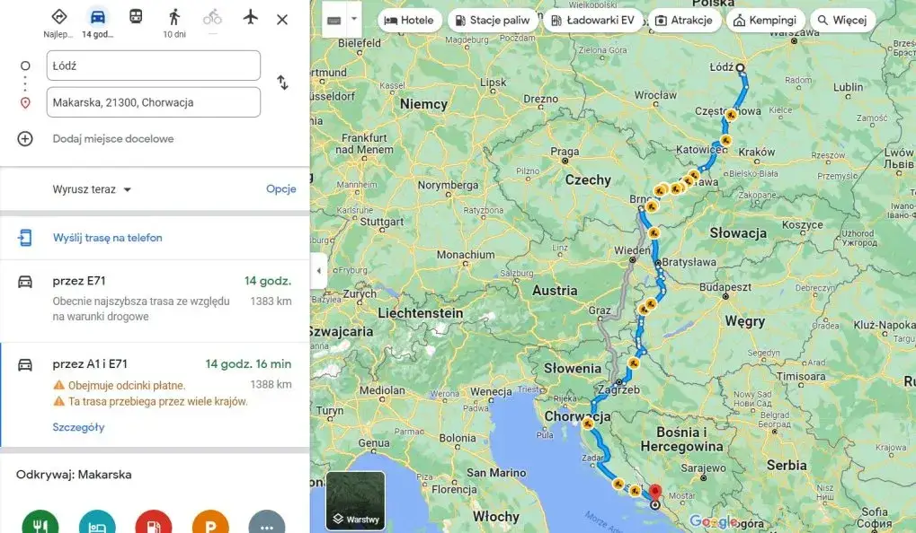 Zdjęcie Najlepsza trasa do Makarskiej – uniknij kosztownych opłat i korków