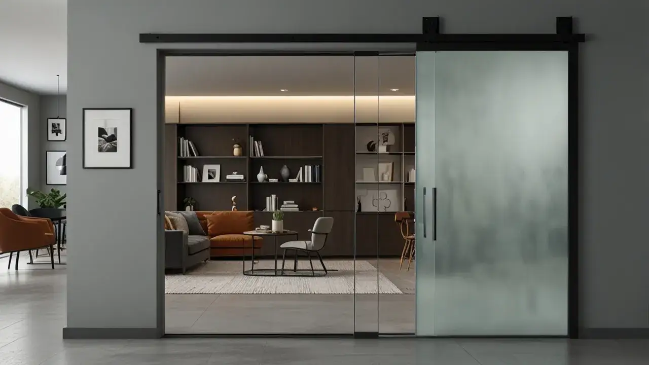 Zdjęcie Kompletny zestaw drzwi przesuwnych chowanych w ścianie - elementy i ceny