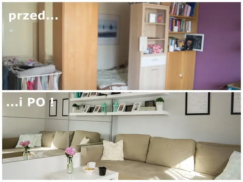 Zdjęcie Jak tanio i sprytnie wydzielić sypialnię w salonie bez remontu
