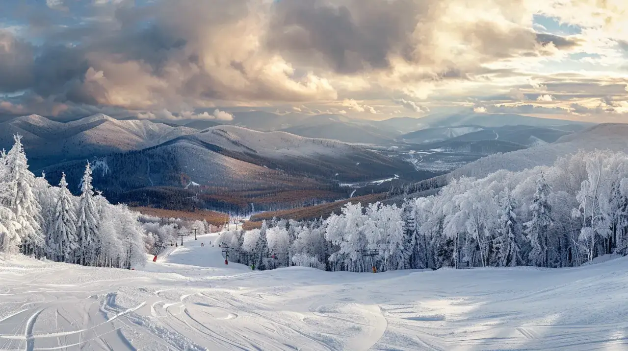 Zdjęcie Mosorny Groń: Aktualne warunki pogodowe dla narciarzy i turystów