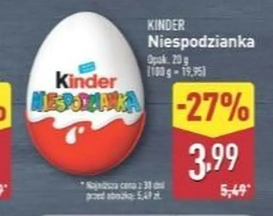 Zdjęcie Ile kosztuje kinder niespodzianka w biedronce? Zaskakujące ceny i promocje!
