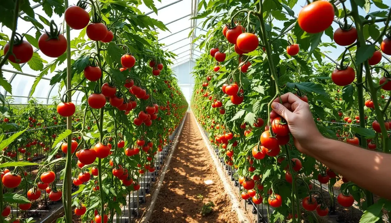 Zdjęcie Uprawa pomidorów w szklarni: Kompletny przewodnik po obfitych zbiorach