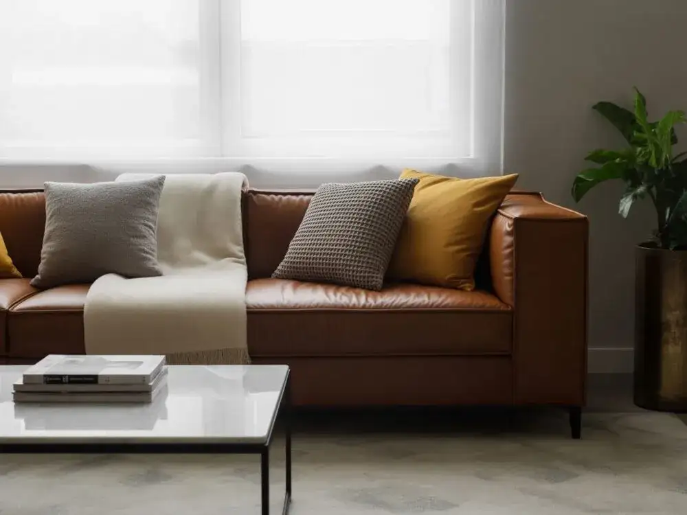 Zdjęcie Jak nakryć sk&oacute;rzaną kanapę? Praktyczne porady i inspiracje
