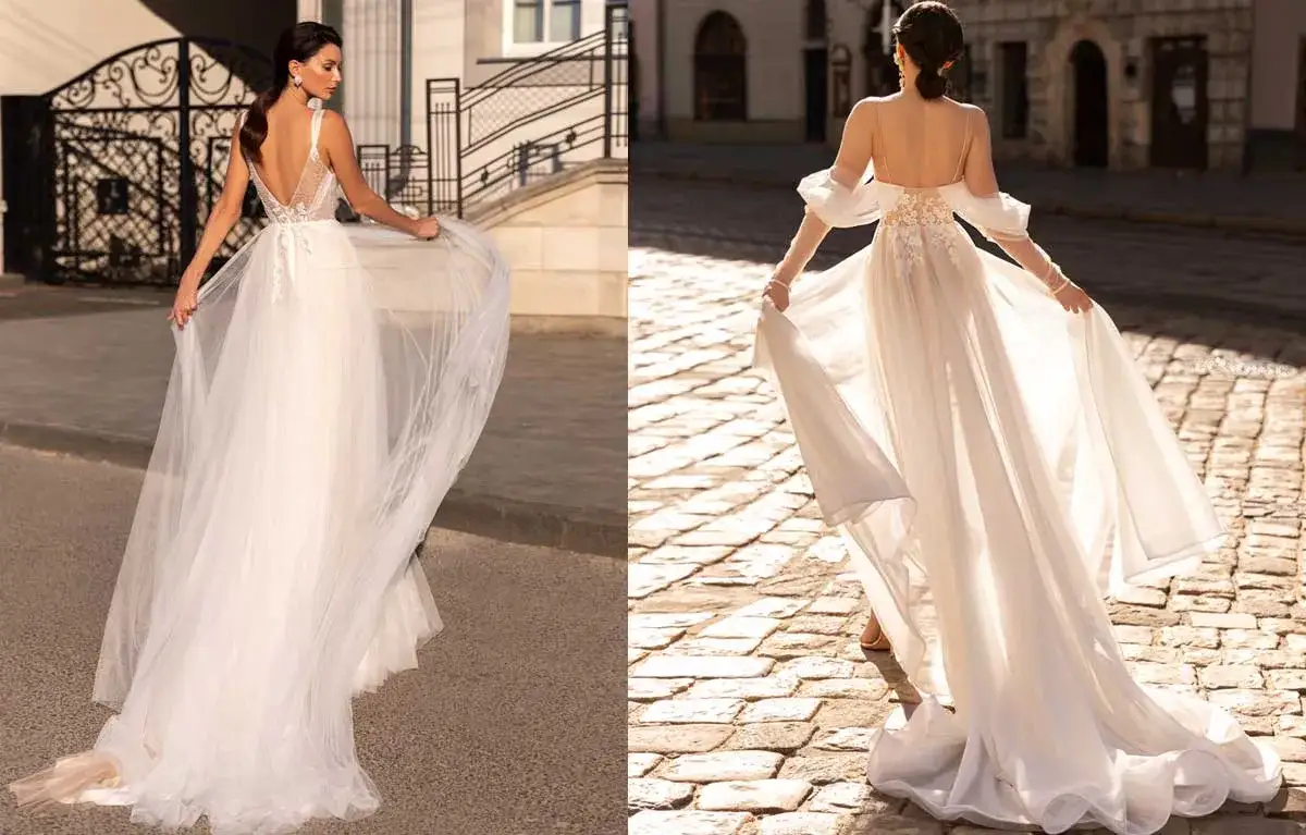 Zdjęcie Jak podpiąć tren w sukni ślubnej, aby uniknąć niewygód i wpadek