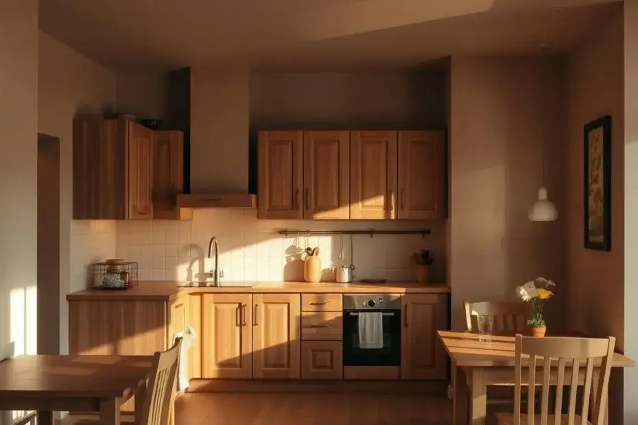 Zdjęcie Jakie kolory ścian do brązowych mebli w kuchni, aby uniknąć błędów?