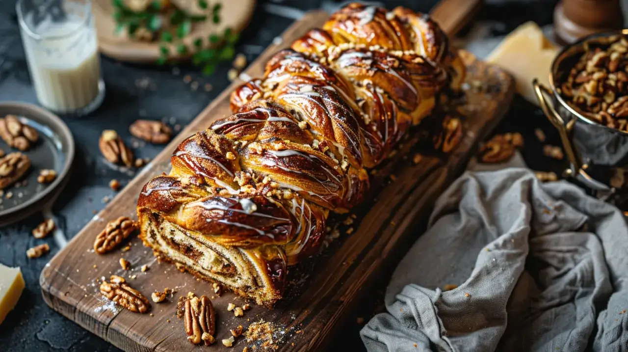 Zdjęcie Babka złota - Pyszny przepis z orzechami włoskimi i złocistym lukrem
