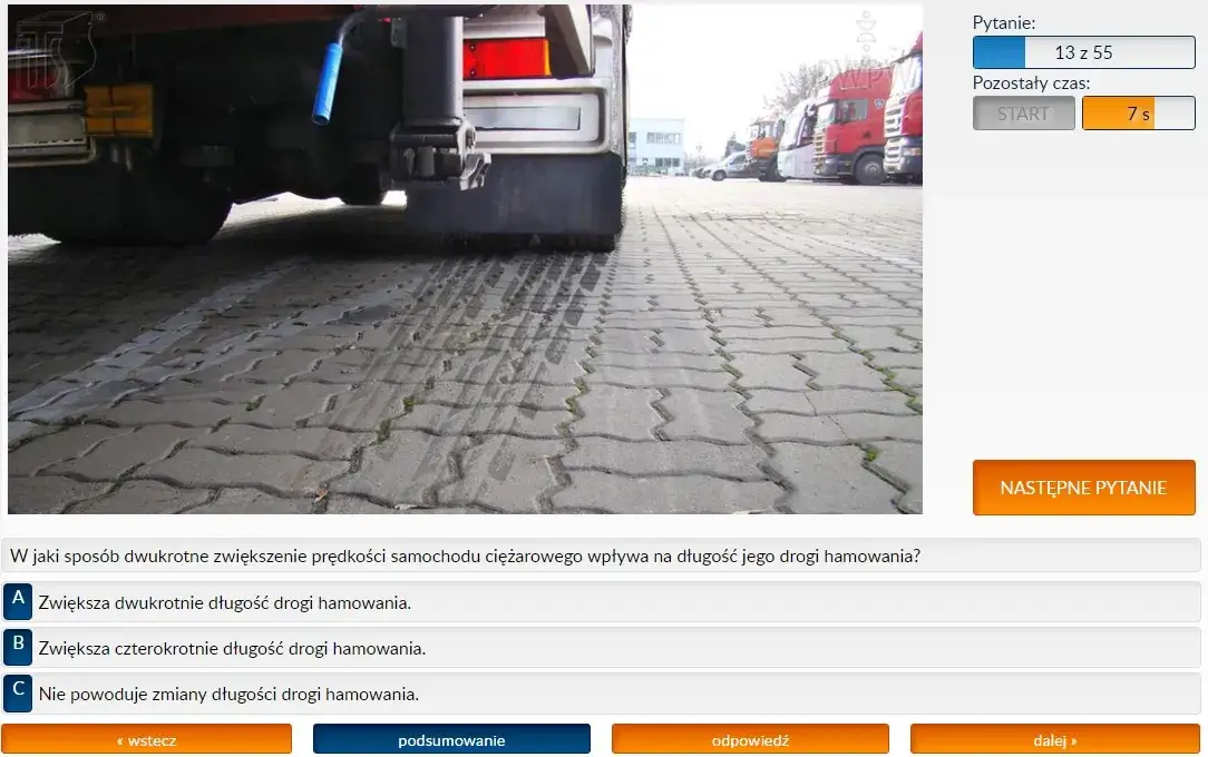 Zdjęcie Testy na prawo jazdy kat. C: Jak zdać za pierwszym razem