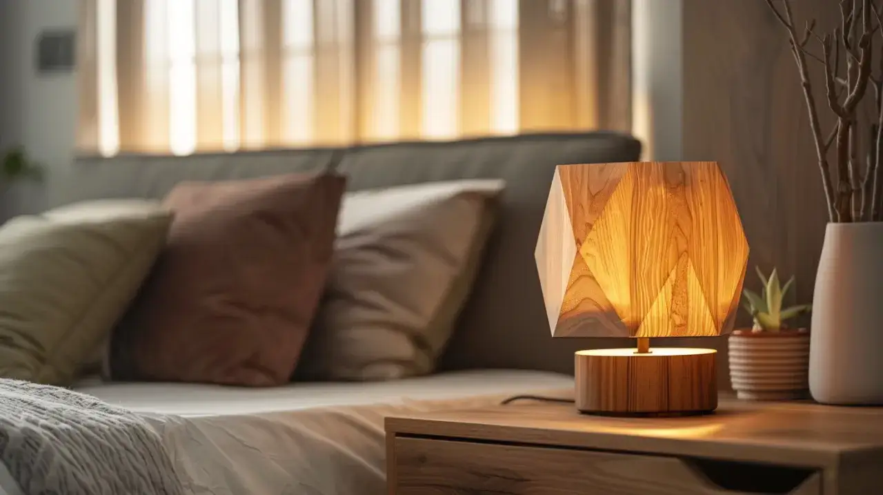 Zdjęcie Lampka nocna z drewna: Jakie lampki nocne są najbardziej stylowe i praktyczne?