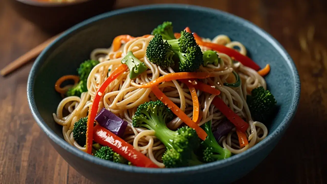 Zdjęcie Makaron z warzywami po azjatycku: Przepisy na szybki, kolorowy obiad