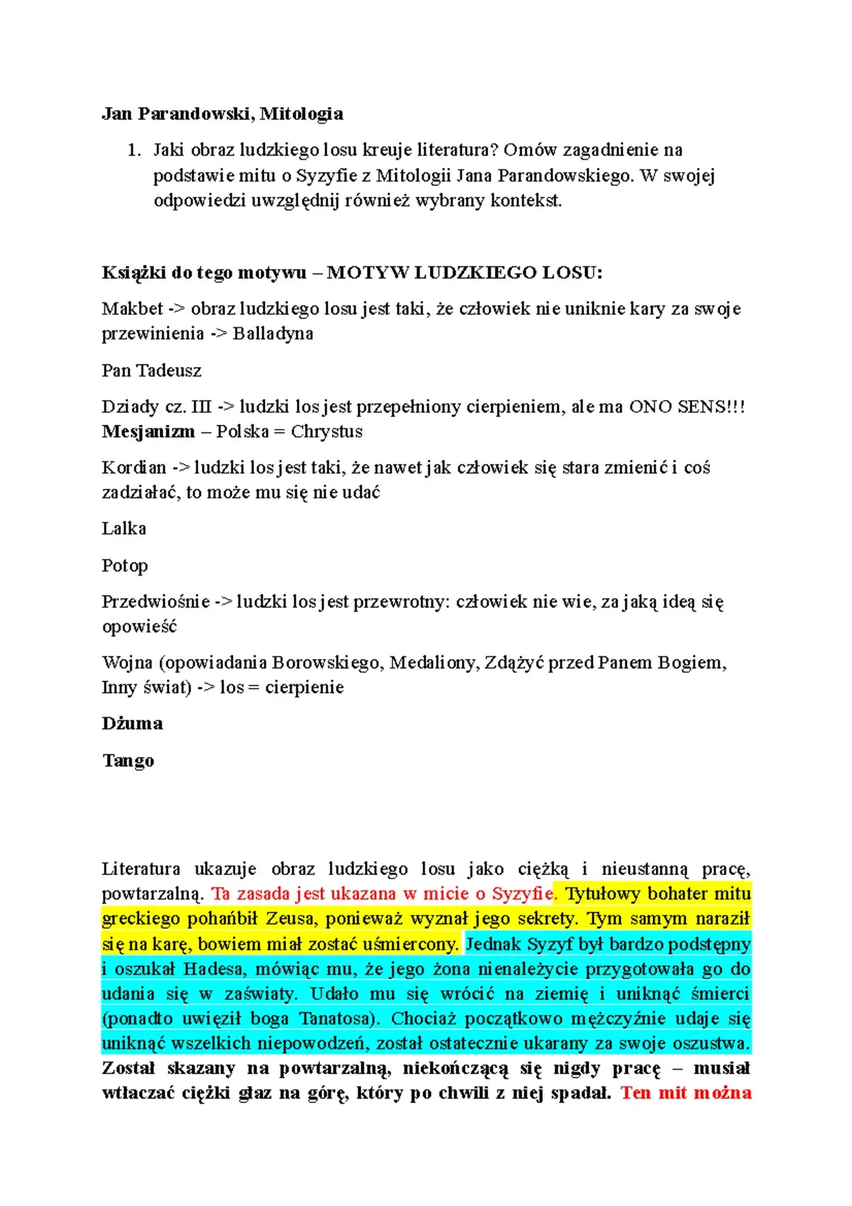 Zdjęcie Jak literatura i mitologia kreują obraz ludzkiego losu i walki