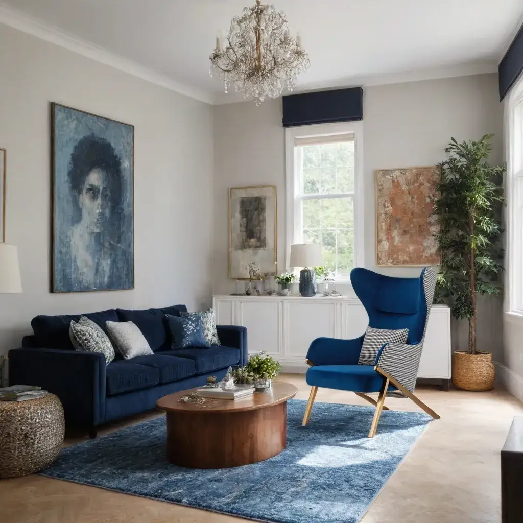 Zdjęcie Jak idealnie dobrać fotel do granatowej kanapy, aby zachwycał?