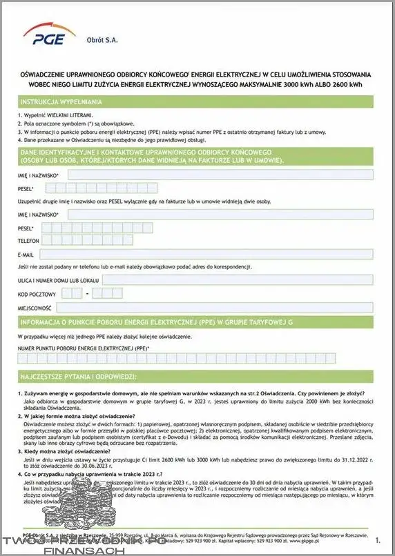 Zdjęcie Jak szybko złożyć oświadczenie o zwiększeniu limitu energii elektrycznej?