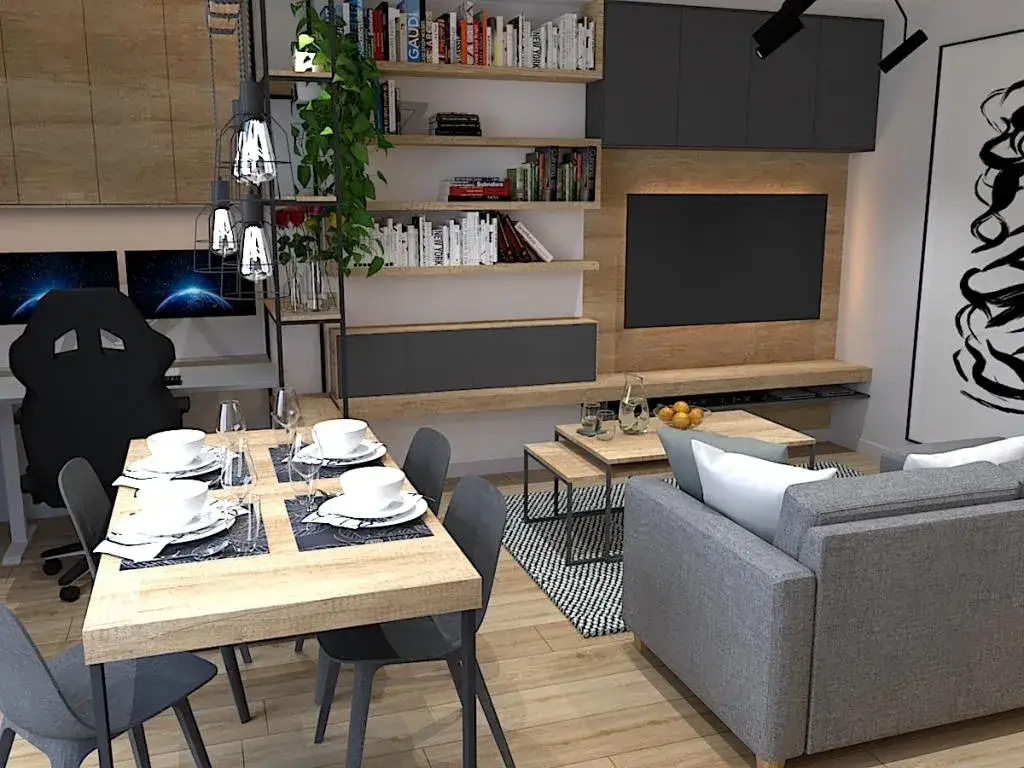 Zdjęcie Jak urządzić mały salon z aneksem, aby zyskać więcej przestrzeni i stylu