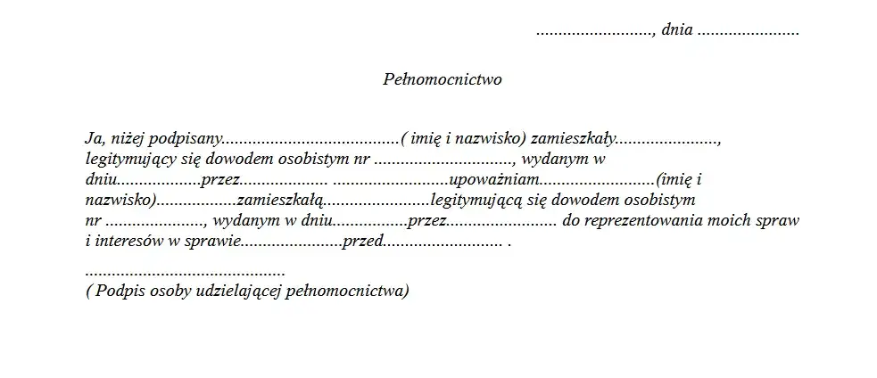 Zdjęcie Upoważnienie do Konta Bankowego - Wzór Pełnomocnictwa, Jak Samemu Napisać