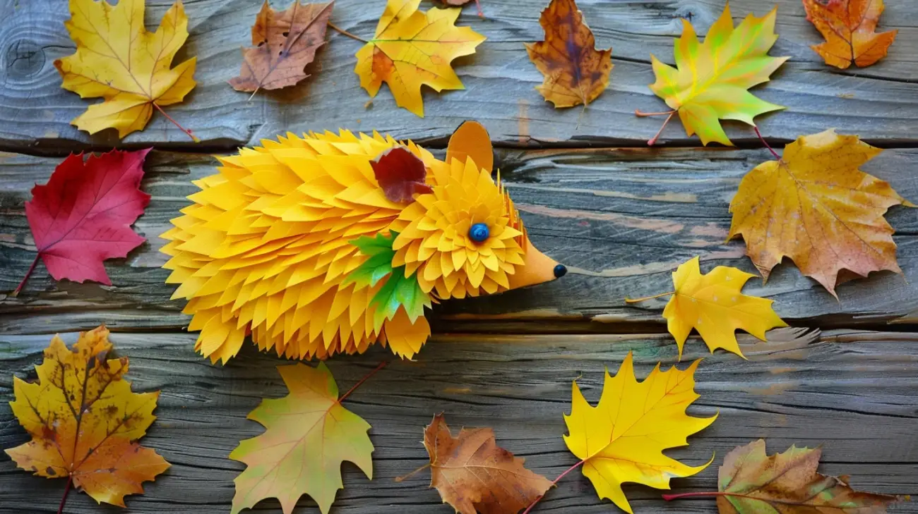 Zdjęcie Jak zrobić jeża z liści? Jesienna praca plastyczna krok po kroku dla dzieci