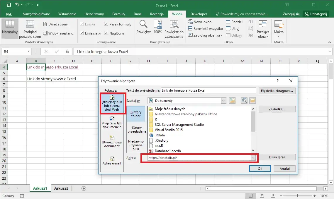 Jak zrobić hiperłącze w Excelu - proste metody krok po kroku