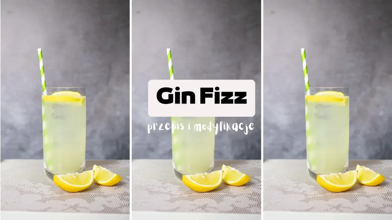 Orzeźwiający gin fizz z plasterkami cytryny i zielono-białą słomką. Idealny na letnie popołudnie.