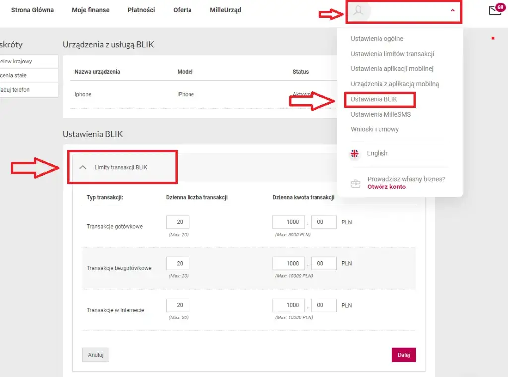 Jak zmienić limit BLIK w Millennium i uniknąć nieprzyjemności
