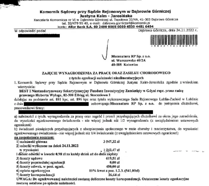 Jakie odsetki nalicza komornik i co wpływa na ich wysokość?