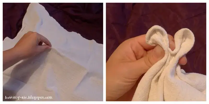 Jak zrobić bezpieczną przytulankę z pieluchy bez szycia?