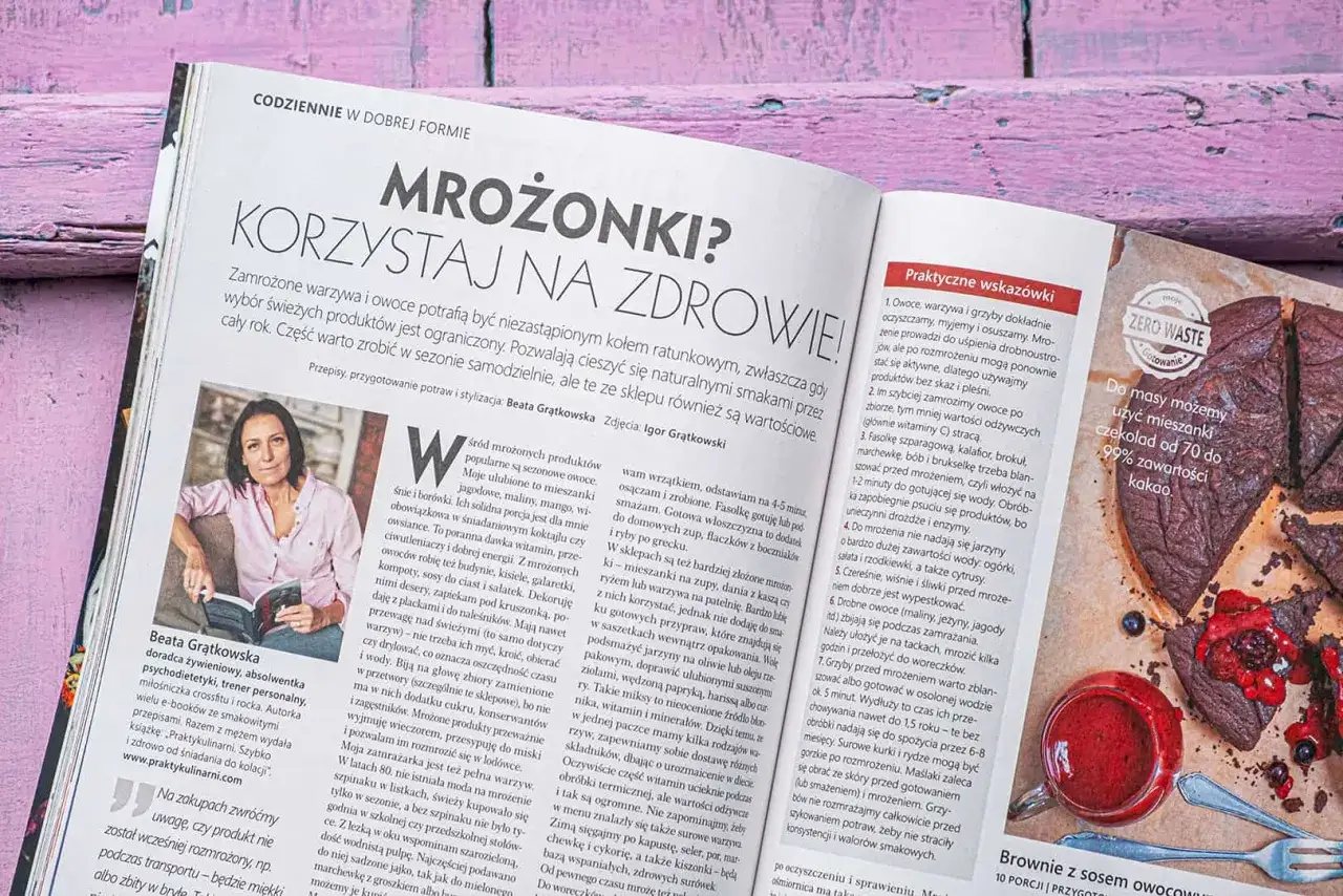 Jakie owoce można mrozić? Artykuł o mrożonych owocach i warzywach, z przepisem na brownie.