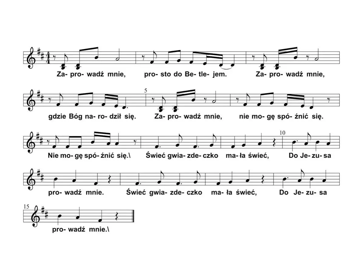 Arka Noego, "Świeć gwiazdeczko, świeć" tekst i nuty. Prośba o prowadzenie, by nie zaspać.