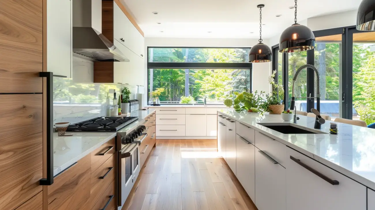 Minimalistyczny trend - kuchnia bez górnych szafek