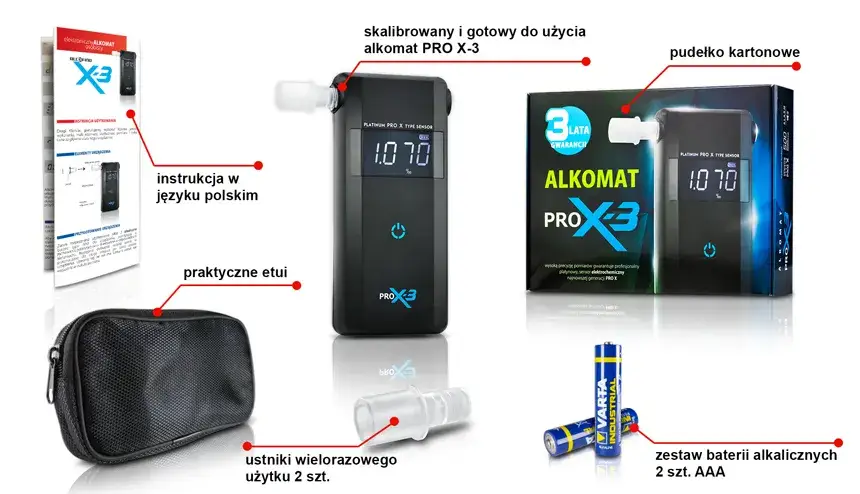 Alkomat PRO-X-3 vs PRO-X-5: Policyjna precyzja czy dobry budżet?