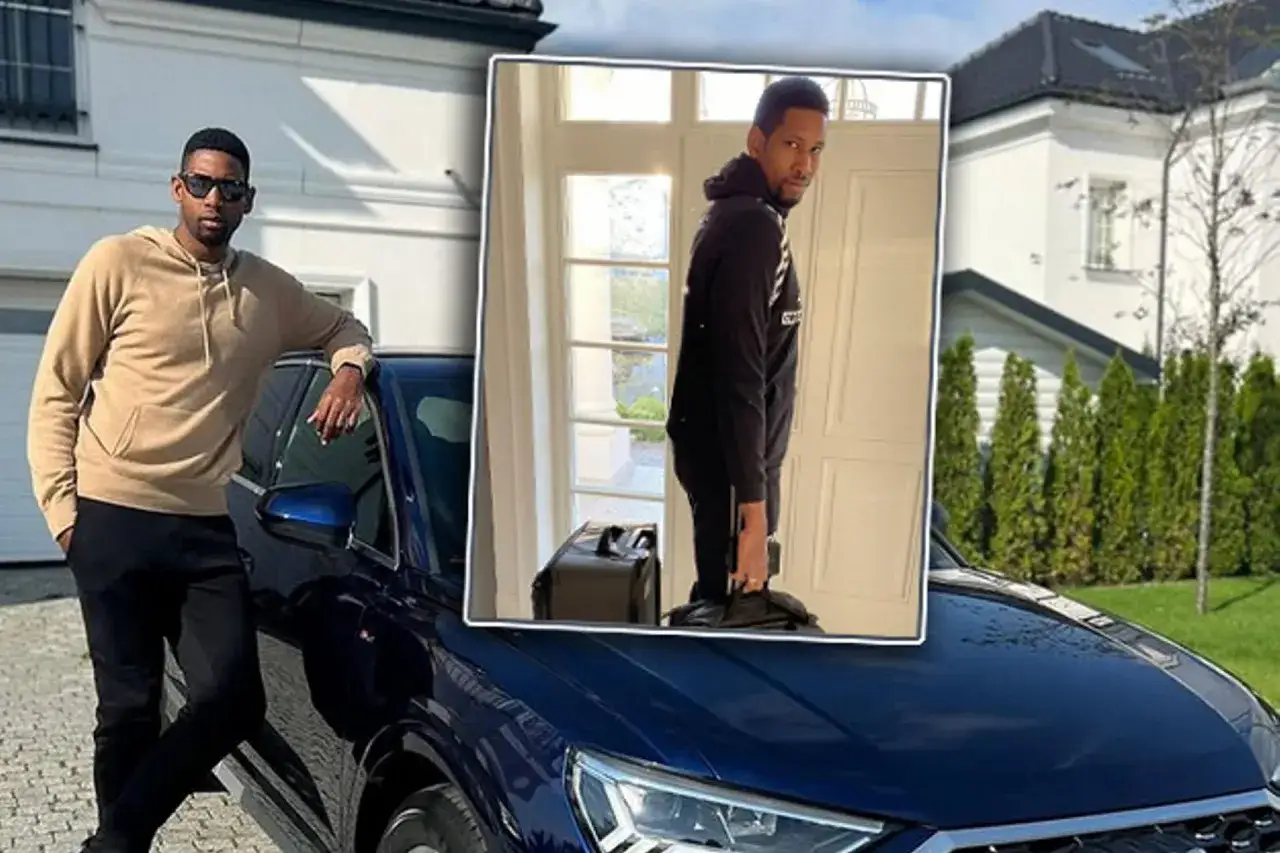 Wilfredo Leon z żoną mieszka w luksusowej willi. Na zdjęciu widać go przy jego samochodzie i w domu.