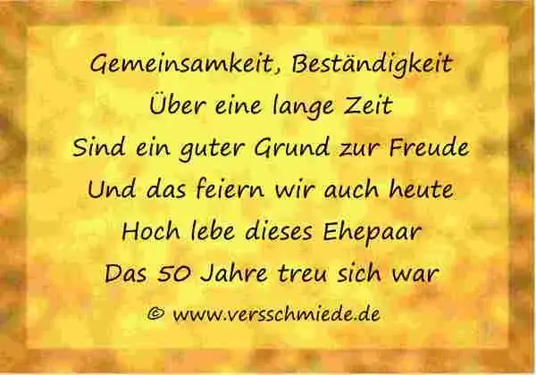 Lustige Gedichte Goldene Hochzeit: Humorvolle Vorlagen & Ideen