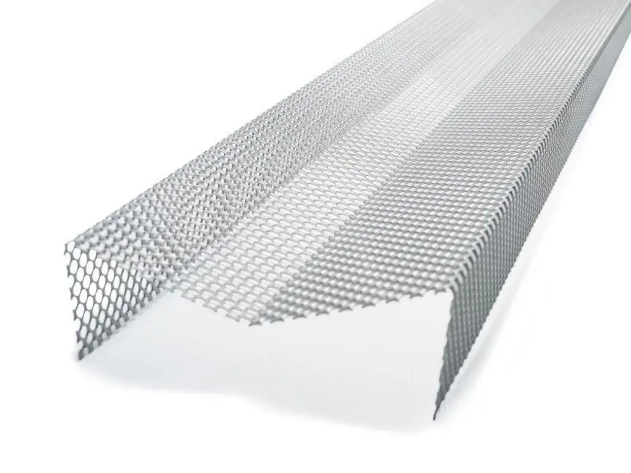 Siatka zabezpieczenia rynien przed liśćmi, wykonana z metalu, chroni przed zatykaniem.