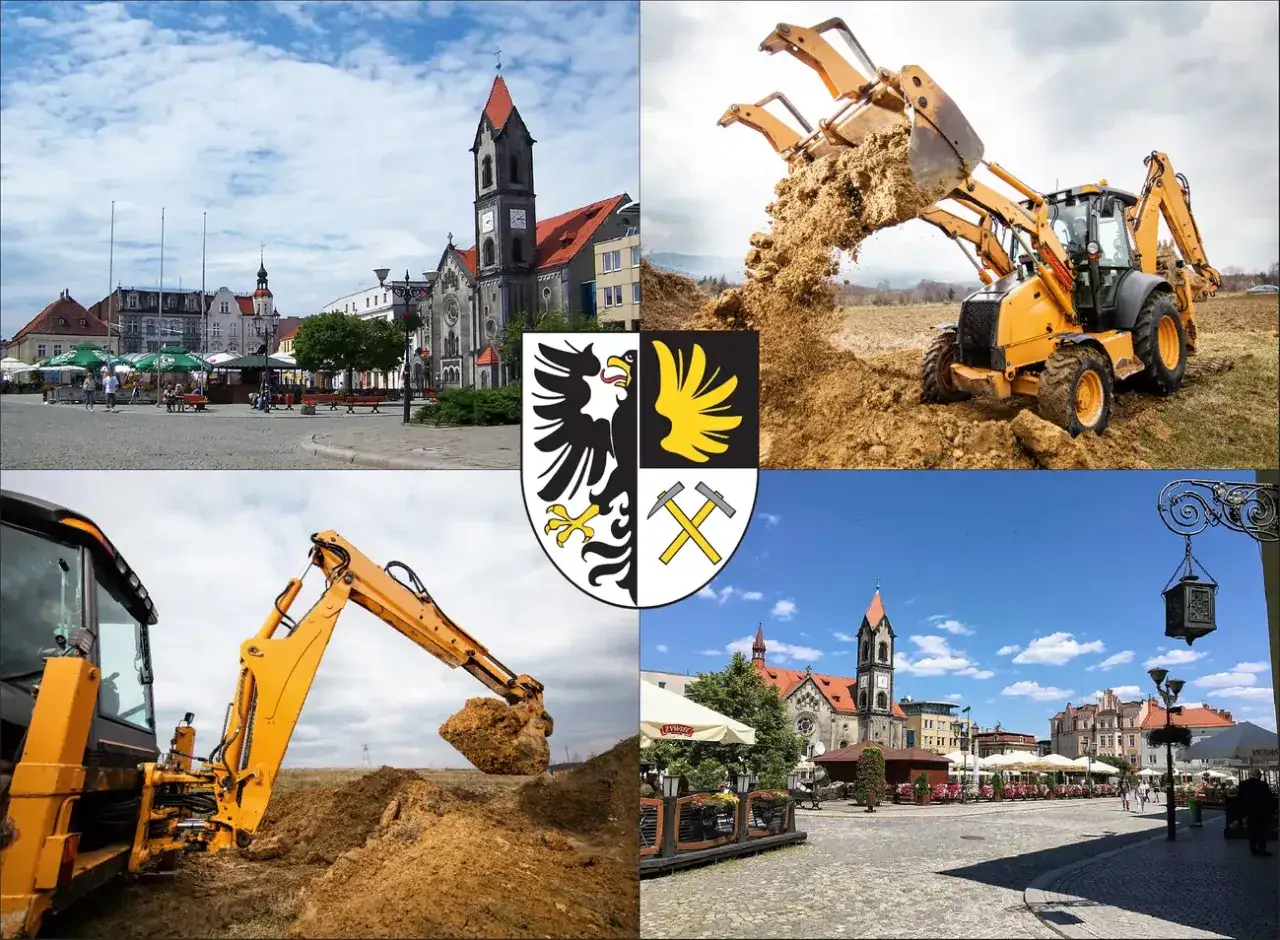 Koparka wykonująca roboty ziemne. Sprawdź nasz roboty ziemne cennik, aby poznać szczegóły.