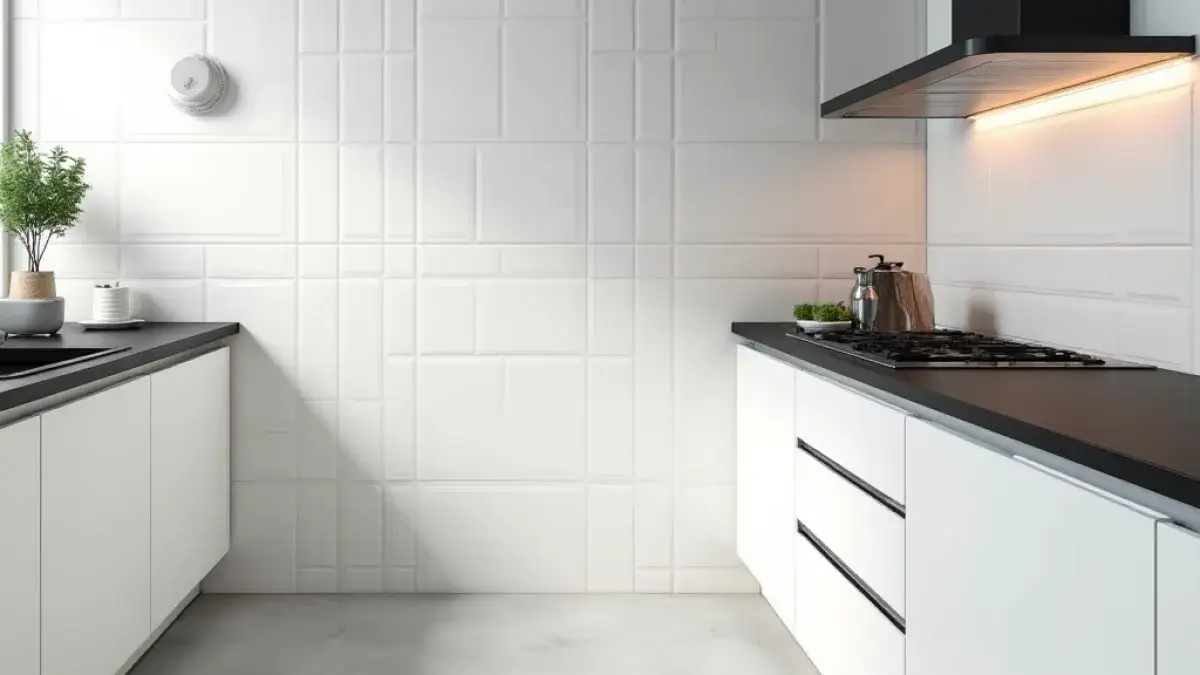 Jakie płytki wybrać do białej kuchni z czarnym blatem, aby zachwycały?