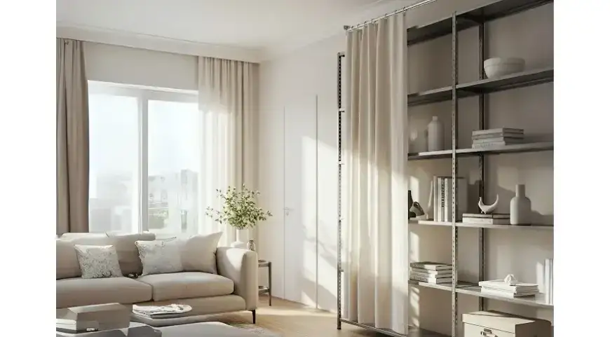 Czym zasłonić otwarty regał, aby ukryć bałagan i dodać stylu