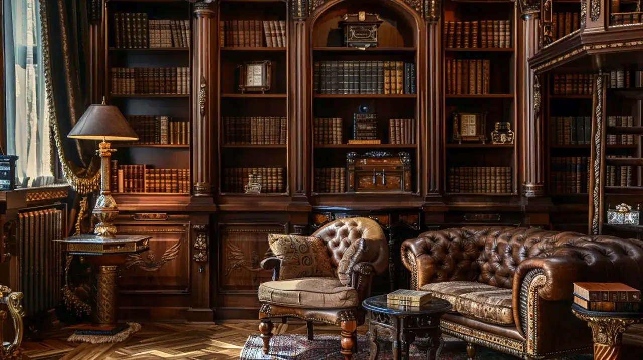 Biblioteka drewniana: Solidna biblioteka drewniana - trwałość i piękno w jednym.