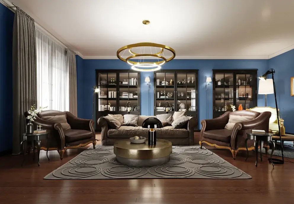 Jak łączyć granatową ścianę w salonie - stylowe pomysły i inspiracje