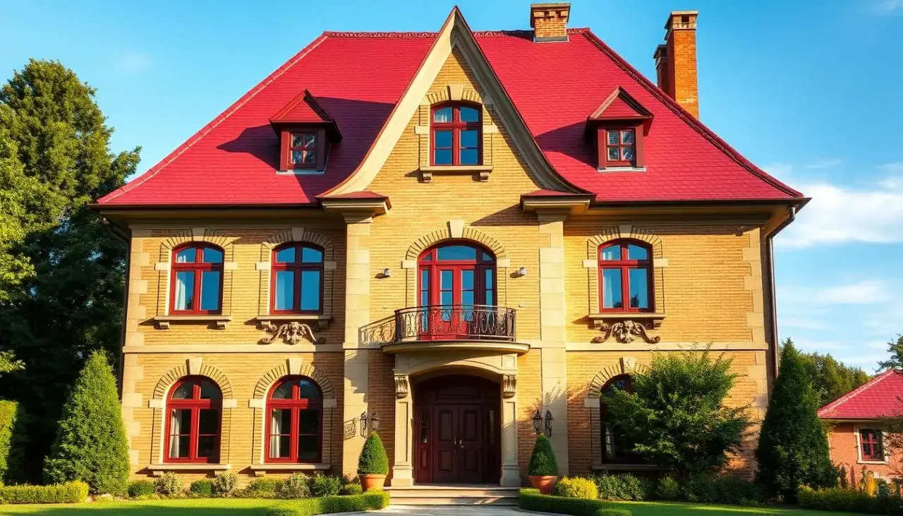 Bordowy dach jaka elewacja - idealne kolory dla harmonijnej fasady
