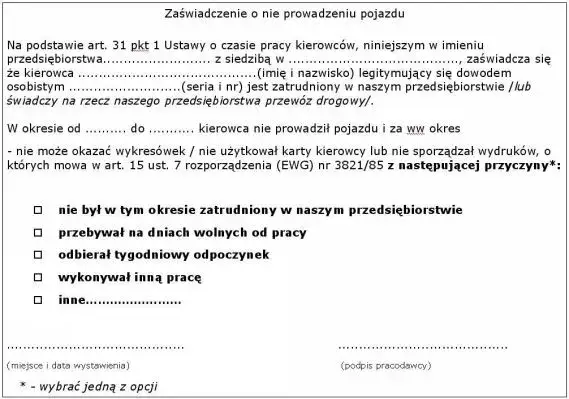Oświadczenie o zatrudnieniu kierowcy: Kto wypełnia i jak uniknąć kar?