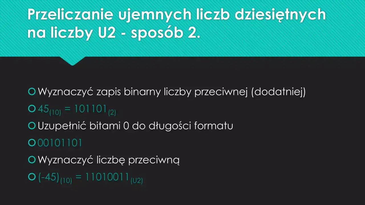 Ujemne ułamki binarne: ZM i U2. Zrozum, jak działa komputer