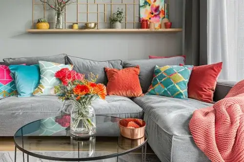 Jak ożywić szary salon – sprawdzone sposoby na kolorowe wnętrze