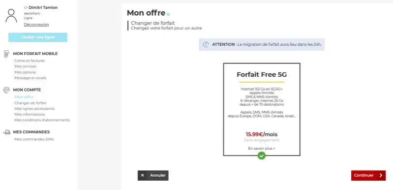 Comment faire pour changer de forfait chez Free Mobile facilement et rapidement